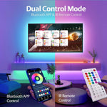 ruban led rgb multicolore moderne éclairage chambre salon télécommande application
