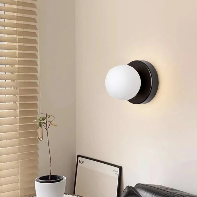 applique murale led moderne rose pâle noir vert olive beige claire minimaliste fixée mur