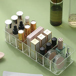 boîte rangement transparente maquillage papeterie compartiments modernes utilitaires minimalistes