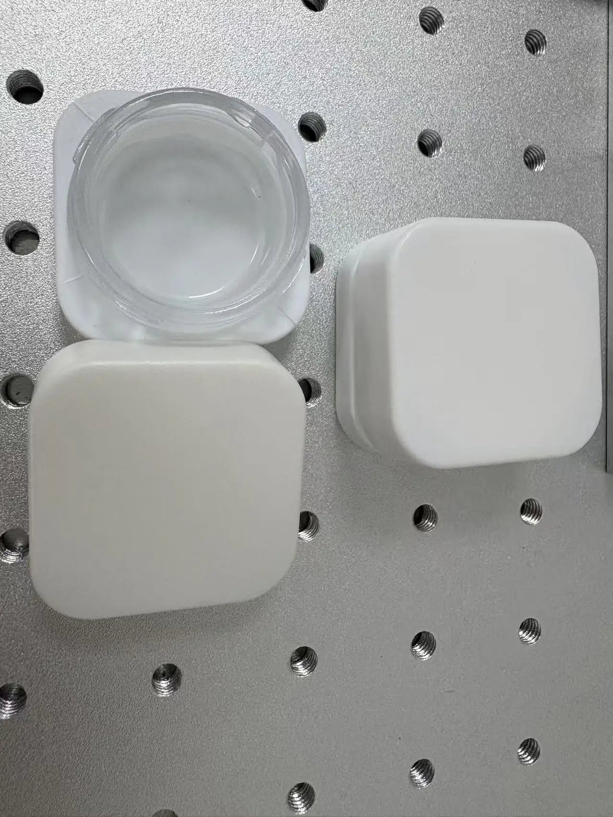 pots cosmétiques verre transparent couvercle noir blanc ensemble maquillage soins visage 9ml 3g minimaliste