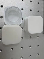 pots cosmétiques verre transparent couvercle noir blanc ensemble maquillage soins visage 9ml 3g minimaliste