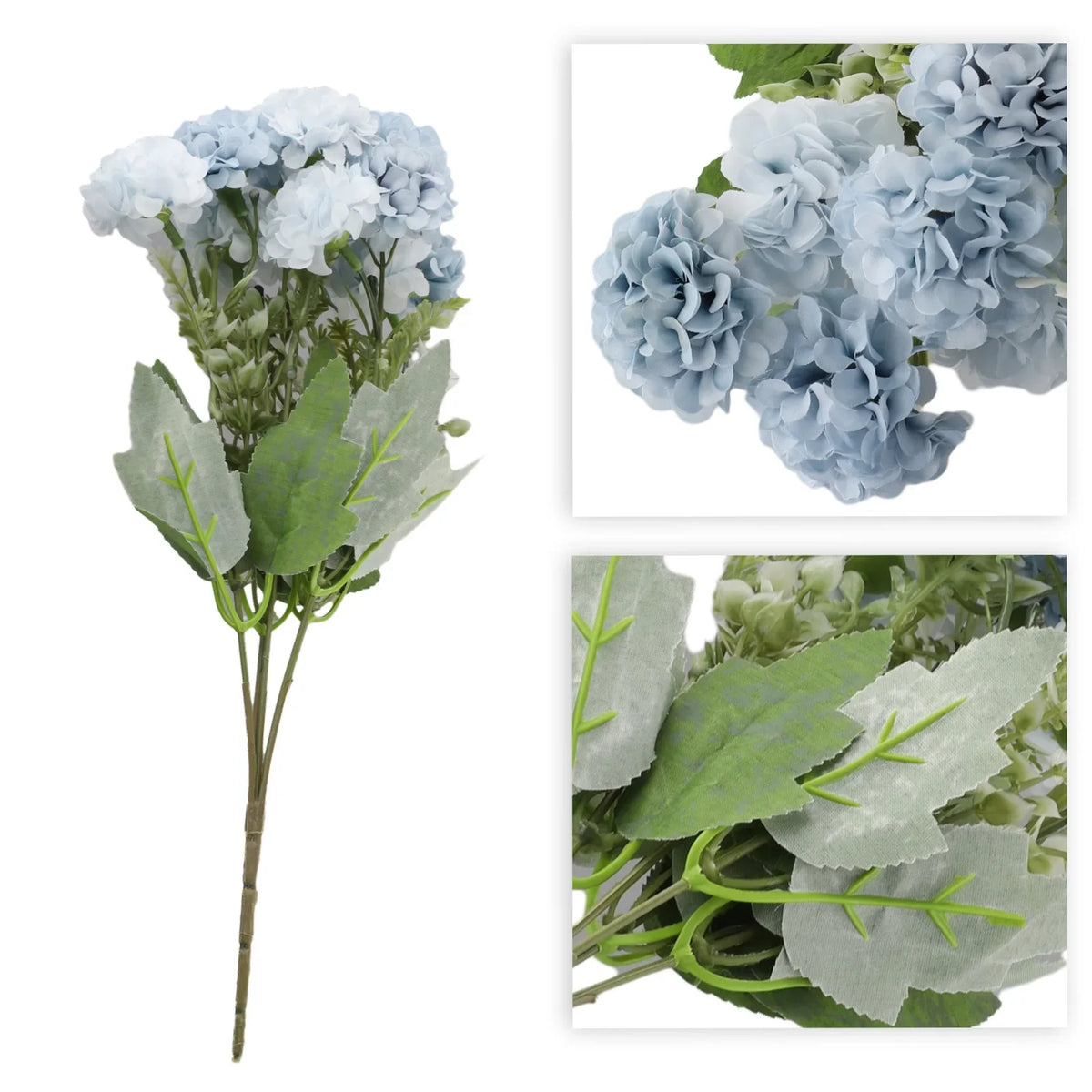 décoration mariage fleurs artificielles soie bouquet table intérieur centre decoration bleu rose blanc vert