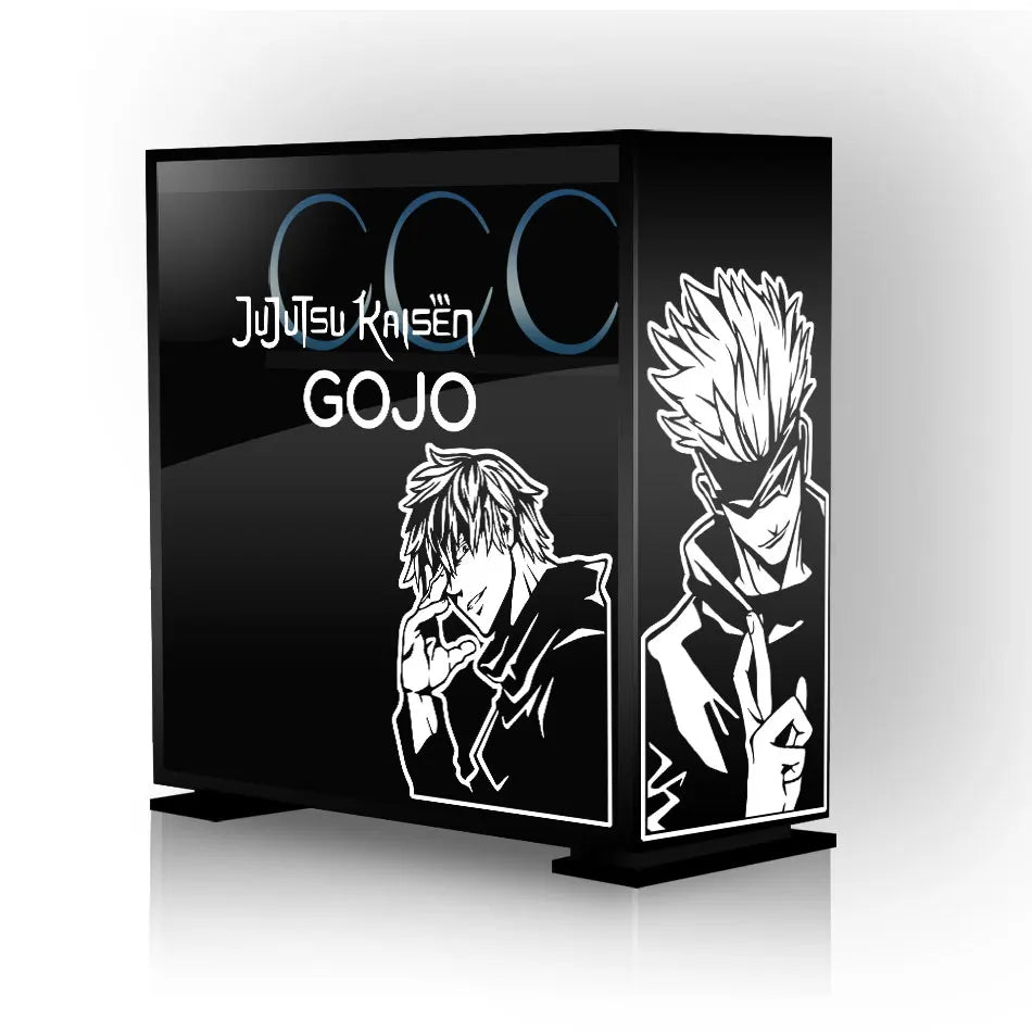 autocollants graphiques anime gojo yuji blanc noir décoration boîte rangement modernes stickers opaques