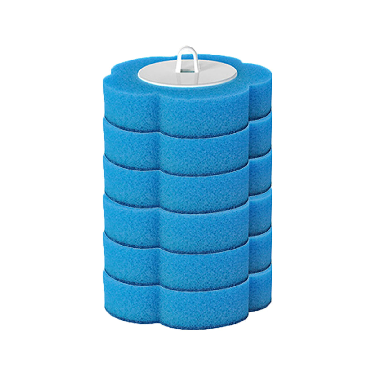 brosse toilette jetable blanc bleu texture granulée support transparent nettoyage moderne pratique