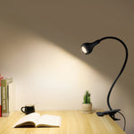 lampe led clipable table lecture usb flexible moderne minimaliste noir cordon