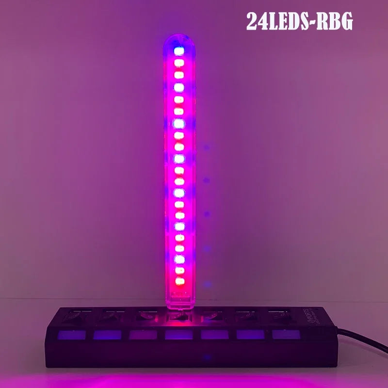 lampe led flexible couleurs multiples usb alimentée moderne clips fixation interrupteur