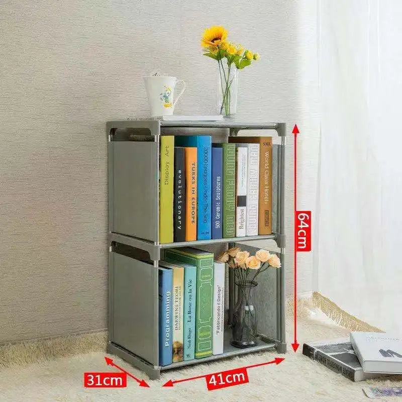 étagère moderne minimaliste niveaux pois rose tissu livres rangement salon