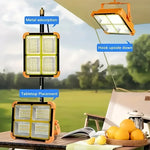 lampe solaire pliable orange moderne clips usb chargeurs complète