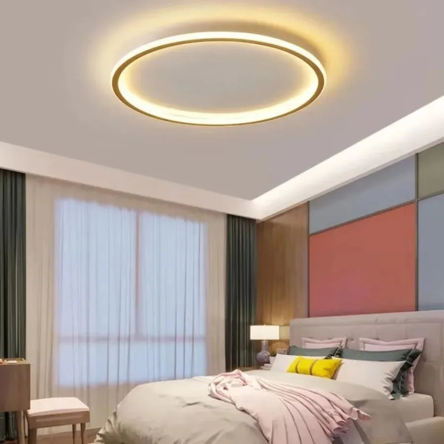 plafonnier led blanc noir minimaliste moderne chambre salon