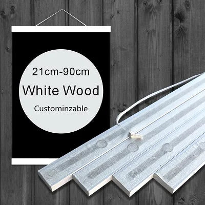 Cadre mural moderne bois teck noir blanc or 30cm 40cm 50cm.pin