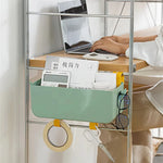 organisateur mural blanc vert clips rangement moderne minimaliste téléphone clés cosmétiques