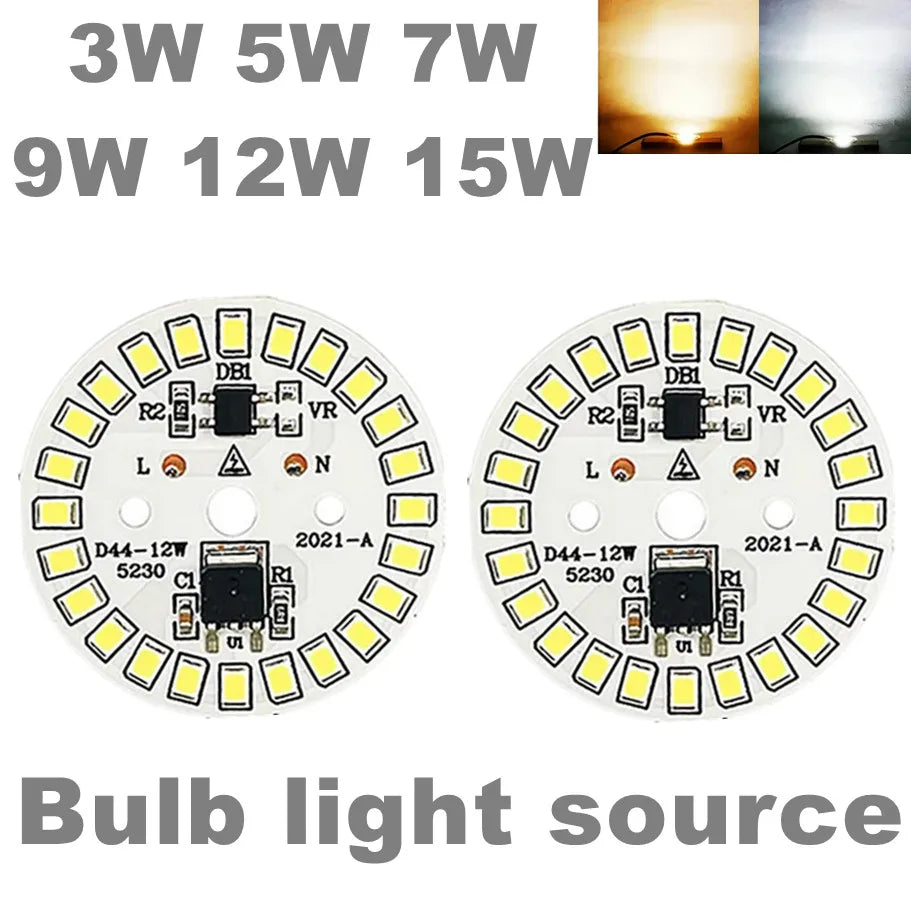 source lumière led 3w 5w 7w 9w 12w 15w blanc mat 220v 240v 28mm