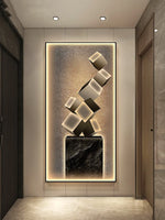 Détail de l'applique murale LED avec abat-jour en cristal