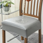 coussin chaise moderne noir uni imperméable adhésif lavable amovible polyester spandex cuisine banquet salon