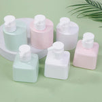 flacons savon liquide 200ml 300ml vert rose blanc mat modernes minimalistes rechargeables voyage