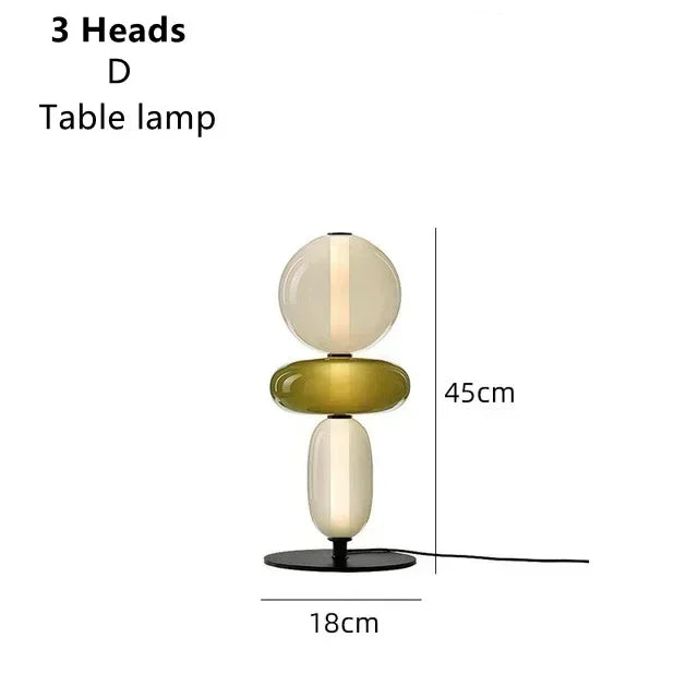 lampe sol led moderne sphères colorées semi transparentes blanc rouge vert noir marron scandinave