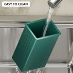 support cuisine moderne vert rayures couteaux fourchettes cuillères scies baguettes organiser gain place