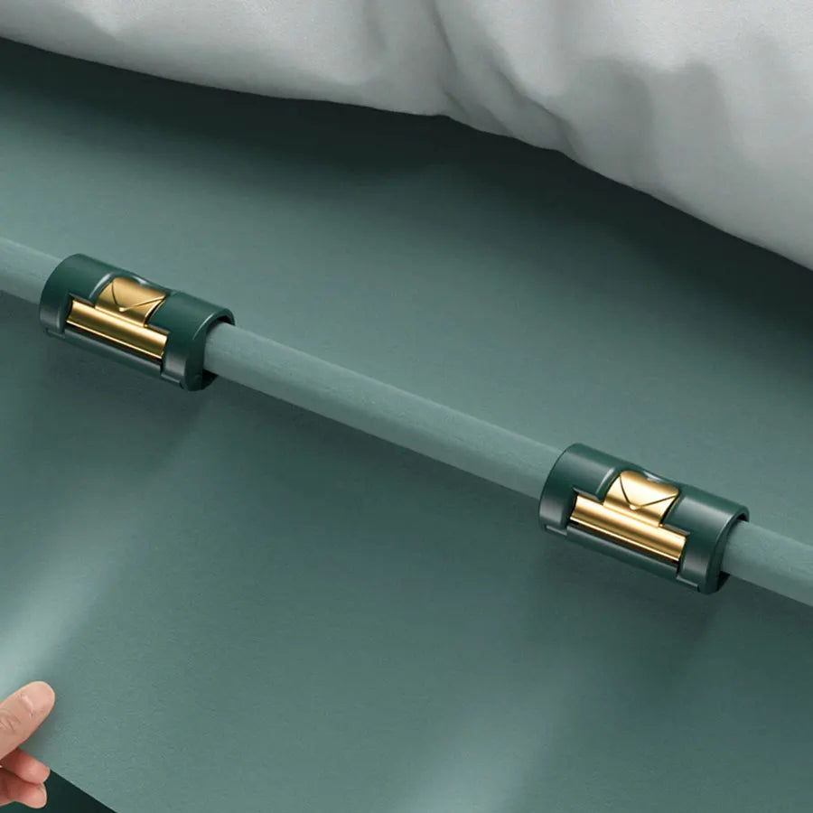 fixateur draps transparent vert foncé clip housses couette moderne diamants texturé lisse brillant