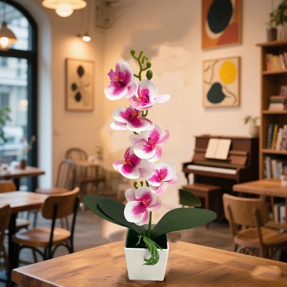 orchidées artificielles fleurs blanches roses intérieur décoration maison bouquet polyesters modernes minimalistes