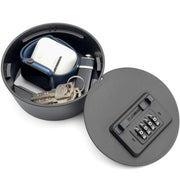 coffre fort secret code numérique pot fleurs deco moderne objet valeur sécurité noire