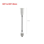 adaptateur culot lampe blanc doré texture métallique moderne câble flexible 20cm 30cm 40cm 50cm