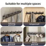 porte sacs mural gris métallisé moderne minimaliste crochets vis fixés