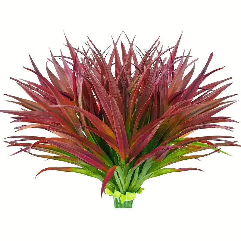 plantes artificielles herbes vertes feuilles pointues modernes extérieures intérieures résistantes uv exposées fêtes prénuptiales