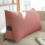 coussin triangle moderne laveable beige gris rose bleu incliné lit siège