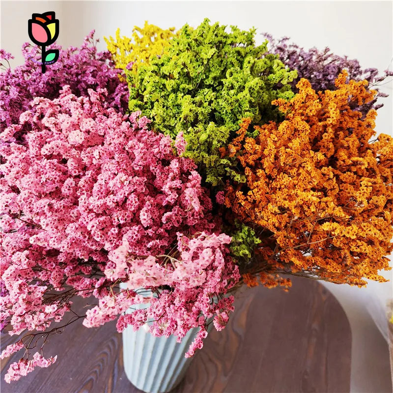 bouquet fleurs séchées violet rose vert jaune blanc modernes vase blancintérieur décoration bohème nordique