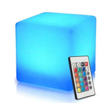 lampe cube led enfant decoration intérieure table chambre 16 couleurs rouge bleu vert jaune