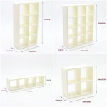 étagère modulaire blanche rangement miniature 12 compartiments boîtes stockage accessoire poupée 1/12 moderne minimaliste