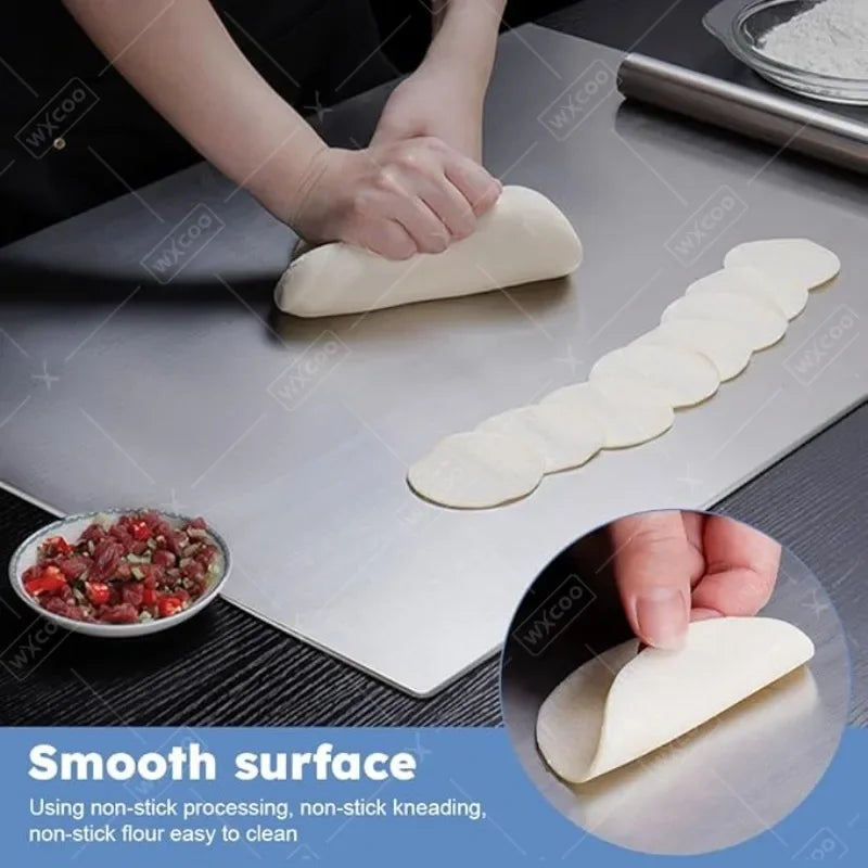 planche découper acier inoxydable qualité alimentaire double face moderne facile nettoyage fruits viandes lisse