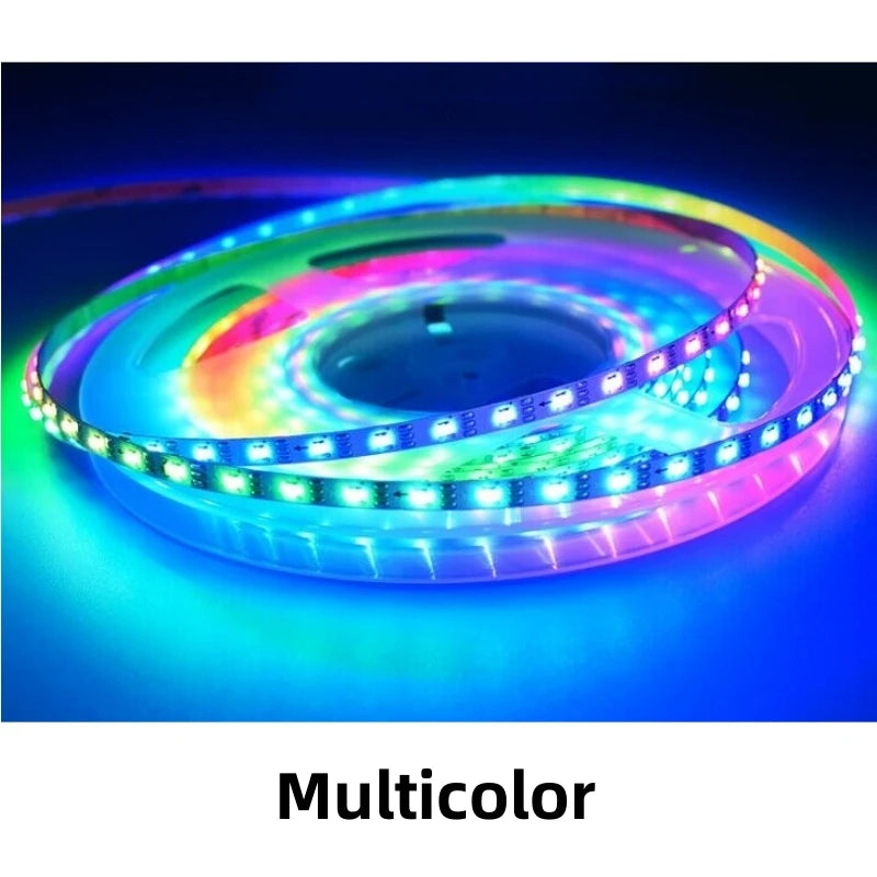 ruban led flexible bleu jaune blanc adhésif alimentation adaptateur 24v ip65 moderne lignes lumineuses