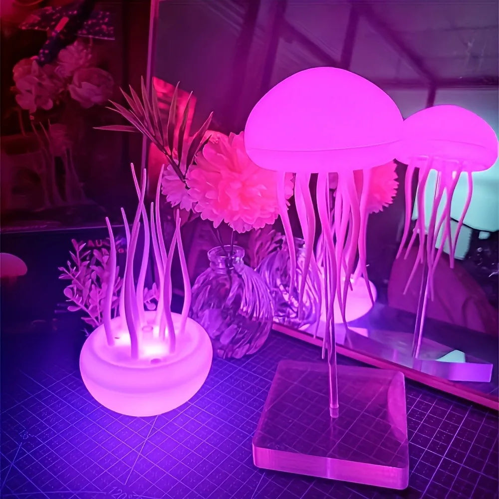 veilleuse rechargeable méduse couleur changeante tentacules flottants décoration chambreRGBOpaque moderne