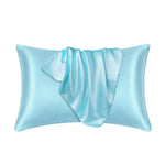 taie d'oreiller soie satinée moderne housse coussin décorative chambre coucher