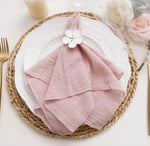 serviettes table coton 100% rose pâle classiques durables 40cm*40cm maison