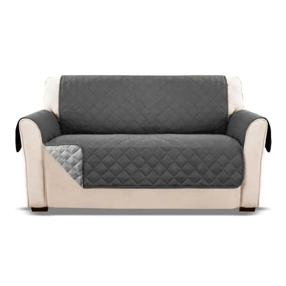 housse canapé marron foncé quiltée moderne places imperméable polyestère