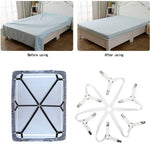 sangles lit clips noirs blancs modernes antidérapants réglables couverture matelas fixations