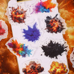 sticker vintage multicolore abstrait moderne scrapbooking décoration creative junk journal pack