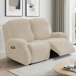 Housse canapé inclinable places vert olive imprimé feuilles moderne adhésif Jacquard polyestère