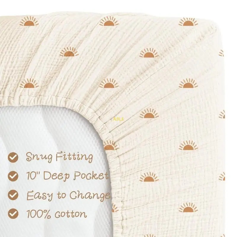 Détail du tissu en coton respirant du drap-housse
