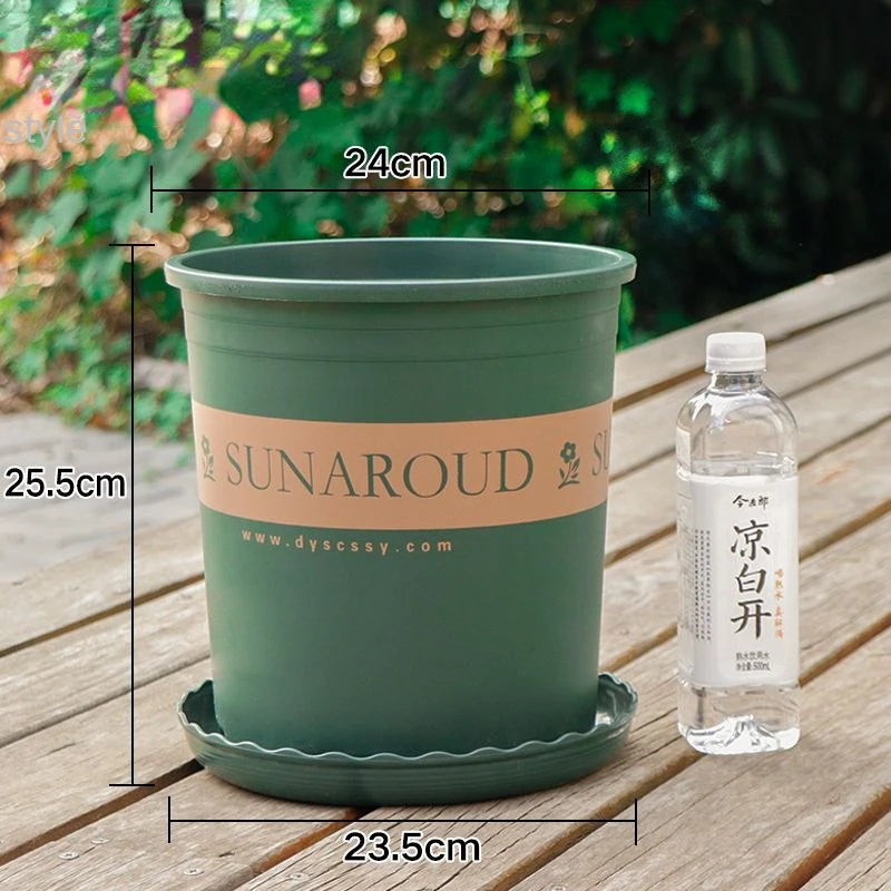 pots fleurs modernes vert opaque sans fixation soucoupe plastique balcon jardin