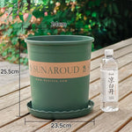 pots fleurs modernes vert opaque sans fixation soucoupe plastique balcon jardin