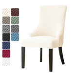 housse chaise mariage tissu géométrique vert gris protection fauteuil contemporain