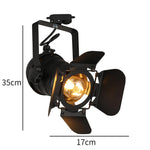 spot lumineux noir moderne tringle led éclairage industriel interrupteur bouton