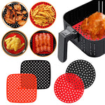 grilles cuisson friteuse air silicone antiadhésif rouge noir moderne cuisine vapeur