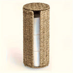 porte rouleaux papier toilette pied tressé rustique bohème sans perçage organisateur salle bain