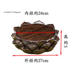 support bois marron artisanal bougie décoration pétales fleur main sculpté maison