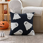 housse coussin halloween fantôme citrouille araignée orange décoration maison canapé chaise voiture polyester jacquard