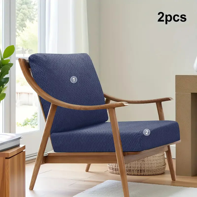 coussins chaise couverture canapé deux trois places tissu jacquard motifs géométriques élastiques moderne vert